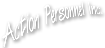 action personnel logo shadow white